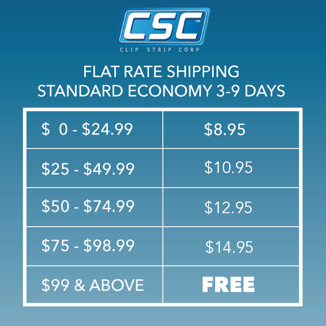 Flat Rate Standard Economy Shipping Rate Chart