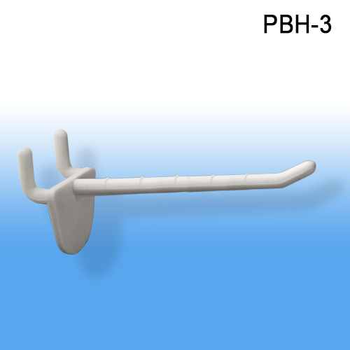 8 Peg Board and Slatwall Hooks - Plastic, PBH-8