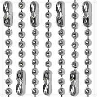 Beaded Ball Chain Links, Coupling Style, 24 Long, #6 Ball, Metal Ball Chain  Fastener