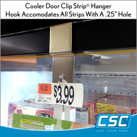 Cooler Door Clip Strip® Hanger, ODH-45