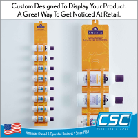 Custom designed Bandoleer Merchandising strips, CB-100