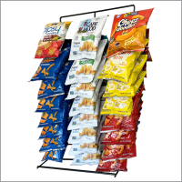 3 Wand, Free Standing Metal Clip Strip® Snack Rack, 45 Clips, FSS-3, by Clip Strip®. In-Stock Now And Ready For Same Day Shipping!