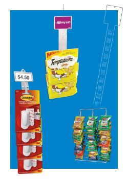 Hanging Clip Strips, 21.3 L Plastic Merchandising Strip Display for 12  Items with S Hooks, 100 Pack
