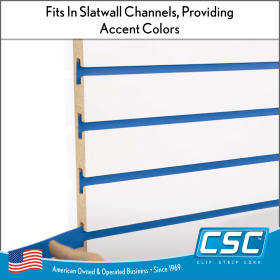 CPPCS-ROLL, Slatwall channels to add a color accent each slat wall channel, By Clip Strip®