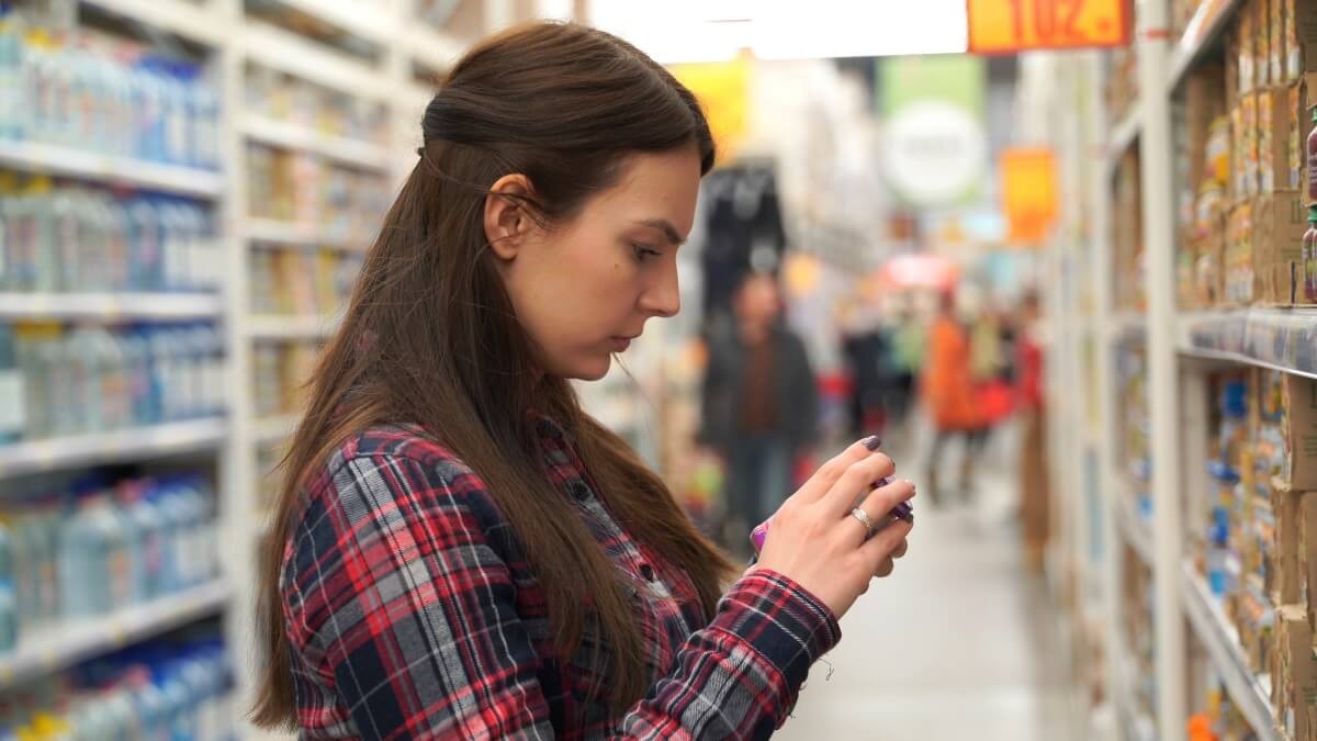 young mom shopping