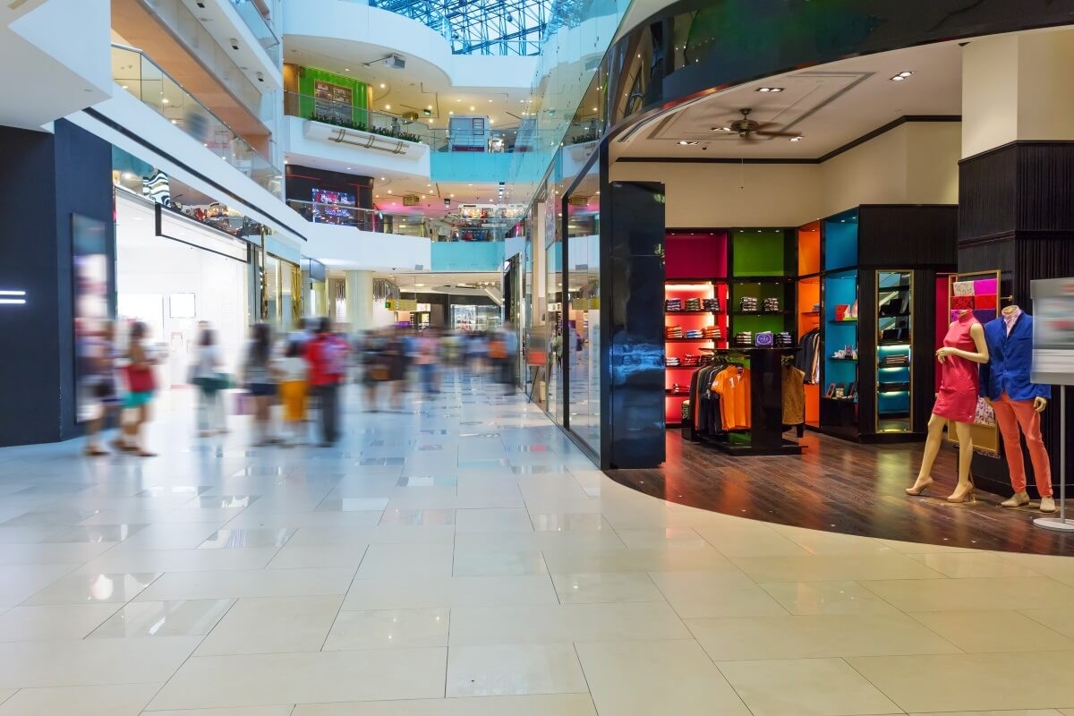 retail stores in the shopping mall